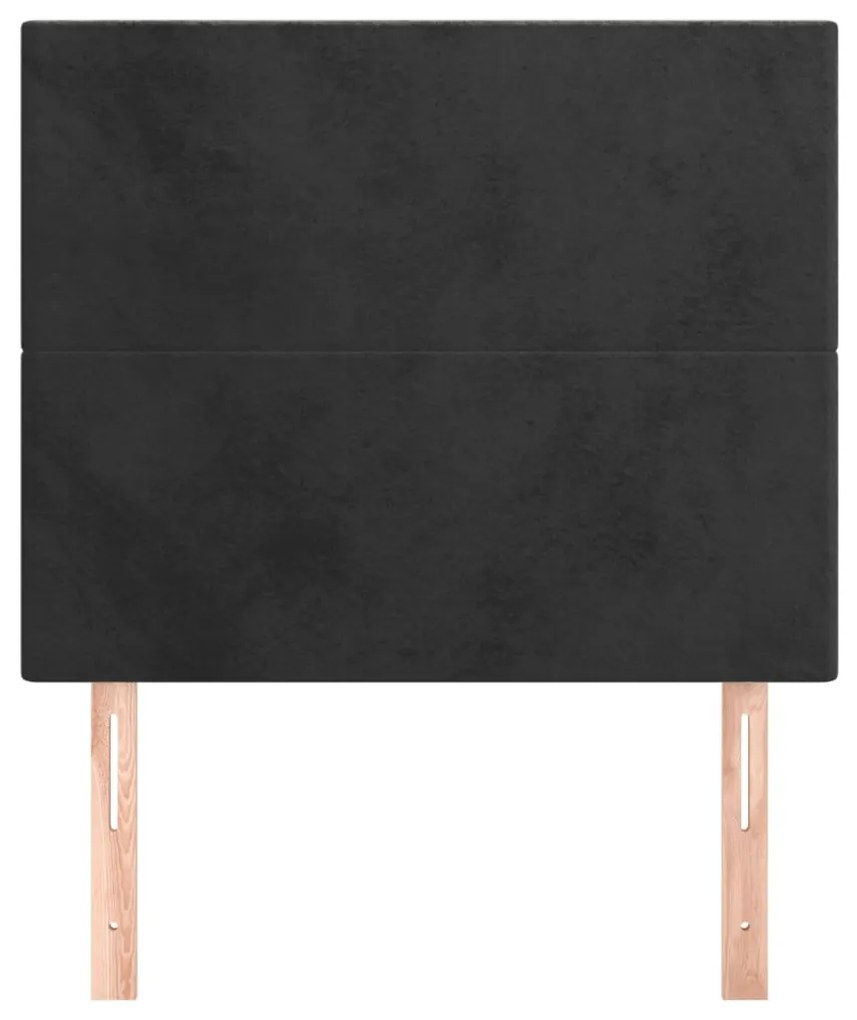 Cabeceira de cama 2 pcs veludo 80x5x78/88 cm preto