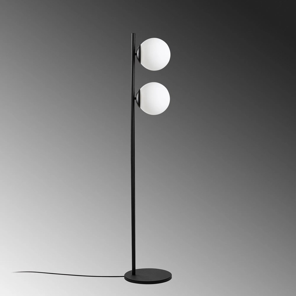 Candeeiro de Pé Dual – Preto – 30 x 30 x 155 cm