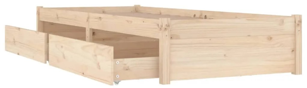 Estrutura de cama c/ gavetas pequena solteiro 75x190 cm
