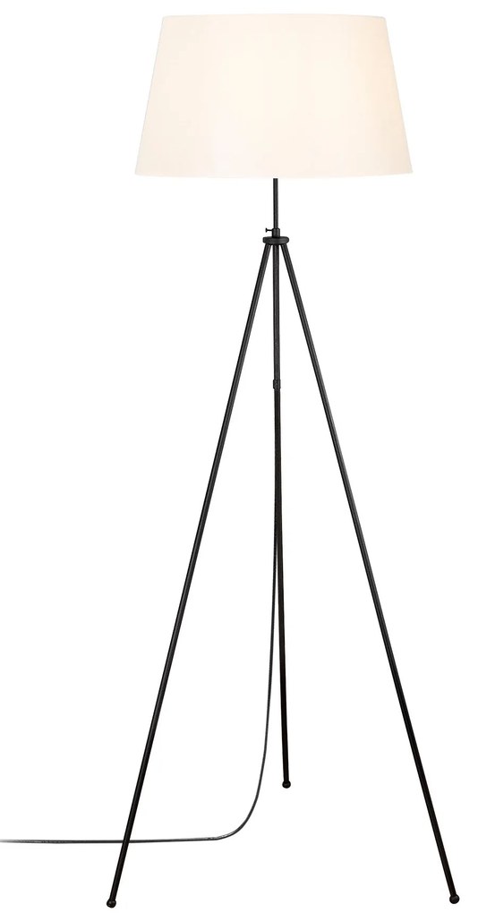 Candeeiro de Pé Tripod – Preto e Creme – 65 x 65 cm