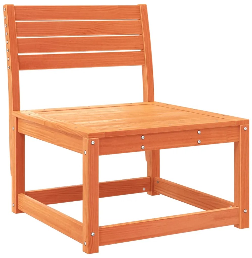 4 pcs conjunto lounge de jardim pinho maciço castanho-mel
