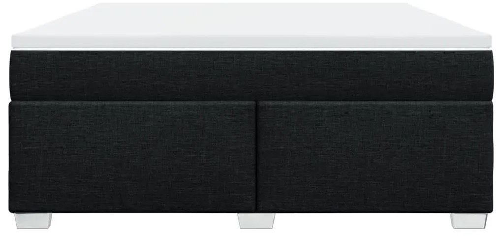 Cama com molas/colchão 180x200 cm tecido preto