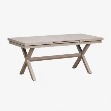 Mesa De Jantar Retangular Extensível Em Alumínio Karena Moka Brown & 180 - 240 X 90 Cm - Sklum