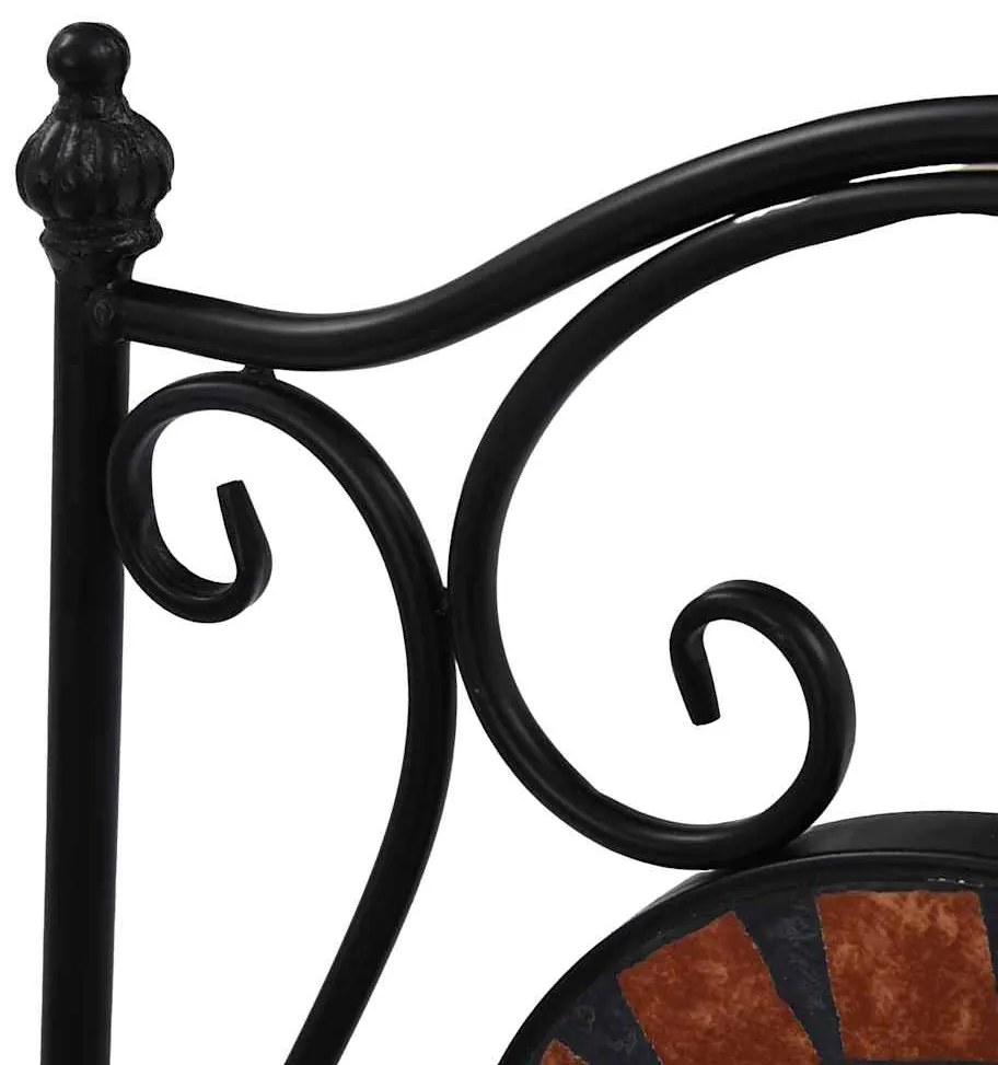 Cadeiras bistrô em mosaico 2 pcs cerâmica castanho