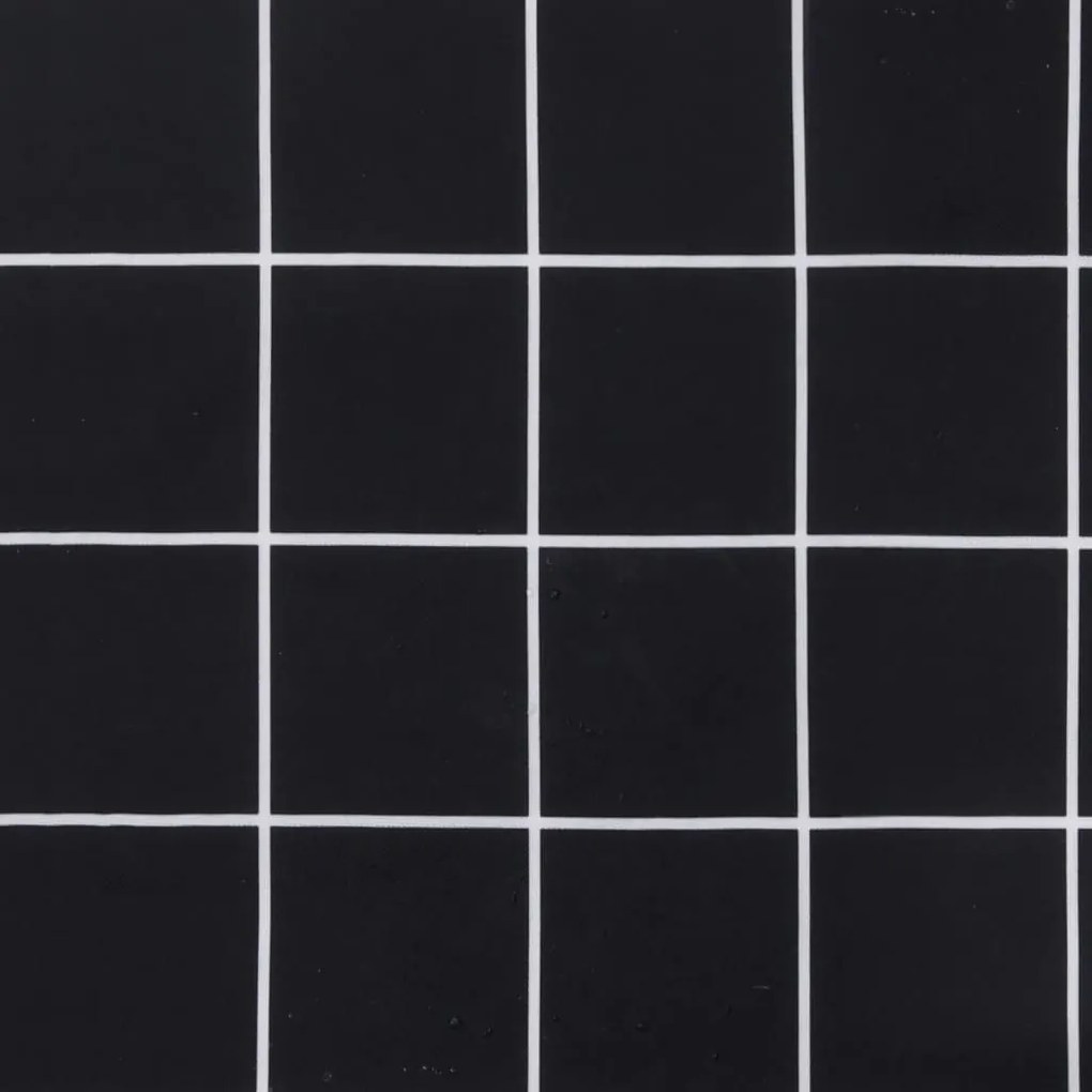 Almofadões cadeira encosto alto 6 pcs tecido xadrez preto