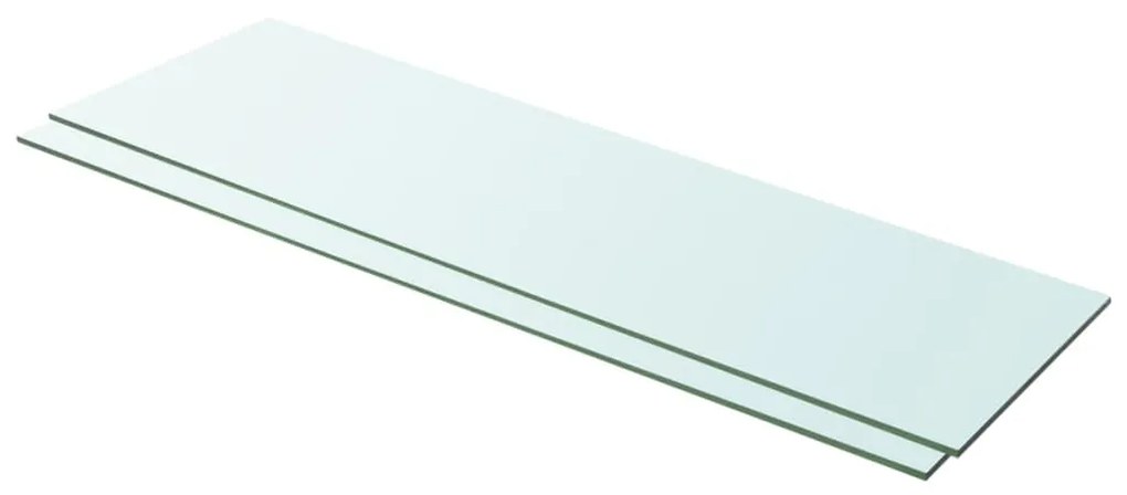 vidaXL Prateleiras 2 pcs 100x30 cm vidro transparente