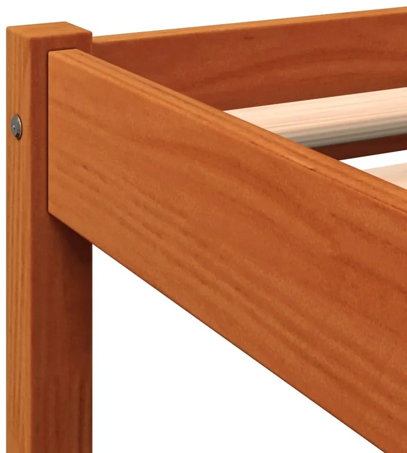 Cama sem colchão 90x200 cm pinho maciço castanho-mel