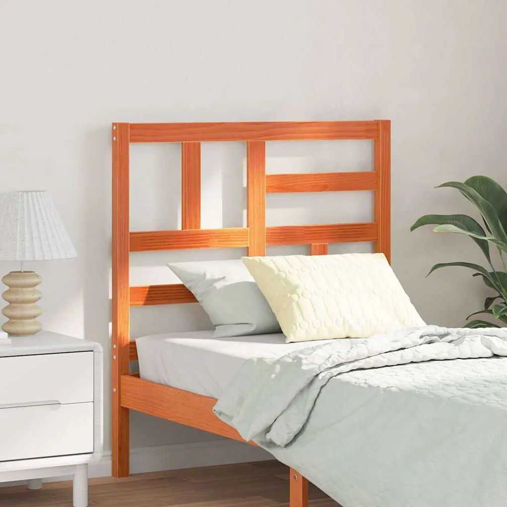 vidaXL Cabeceira de Cama com cabeceira Marrom Cera 80,5 x 4 x 104 cm