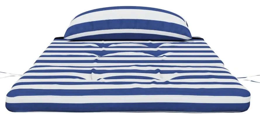 Almofadões p/ cadeira adirondack 2pcs tecido oxford azul/branco