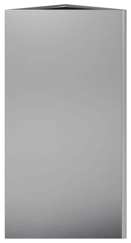 Vaso/floreira jardim 2pcs triangular 40x40x75cm aço galvanizado