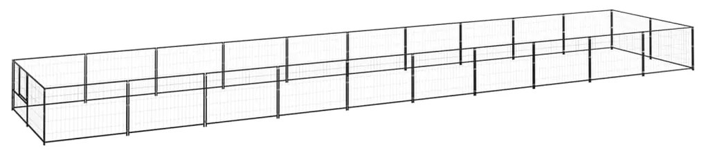 Canil para cães 20 m² aço preto