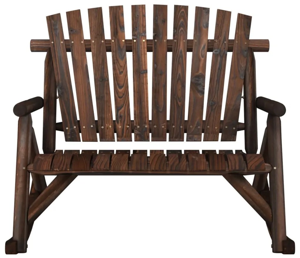 Banco de baloiço p/ jardim 2 lugares 123x96x102 cm abeto maciço