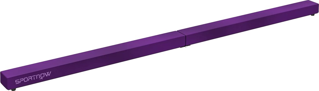 Viga de Equilíbrio para Ginástica Dobrável, 210 x 10 x 6,5 cm, Base Antiderrapante, Roxo