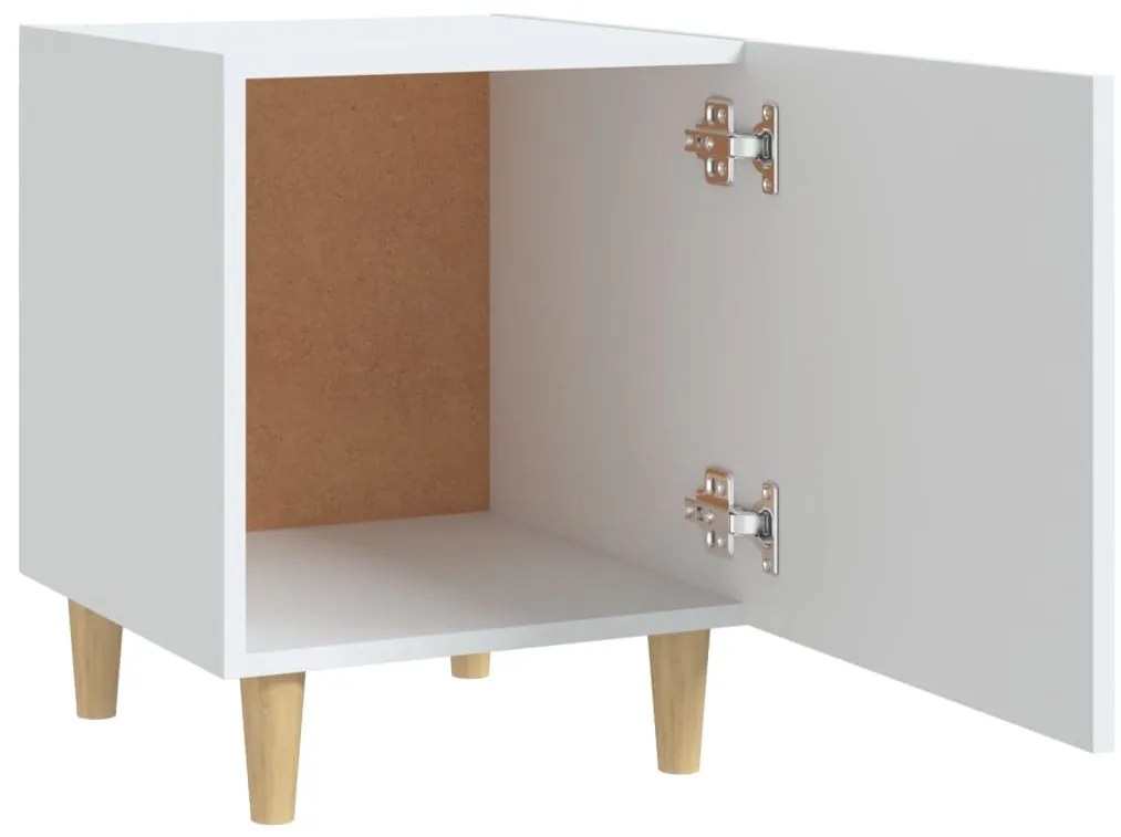 Mesa de cabeceira derivados de madeira branco