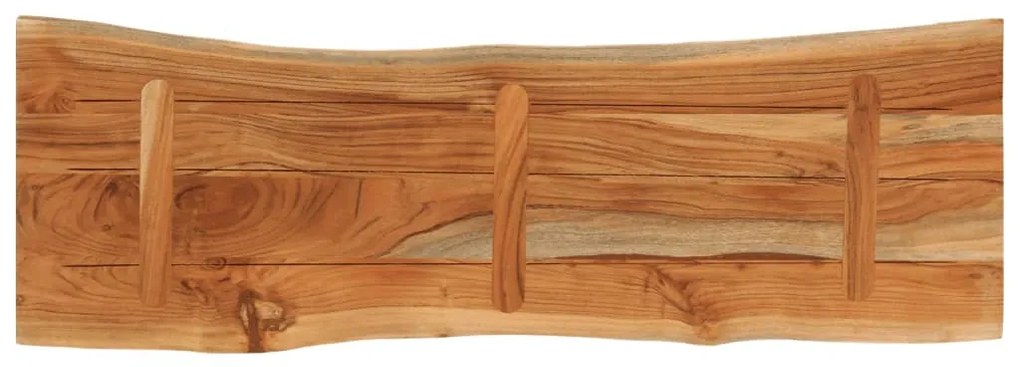 Tampo de mesa retangular borda viva 120x40x3,8 cm acácia maciça