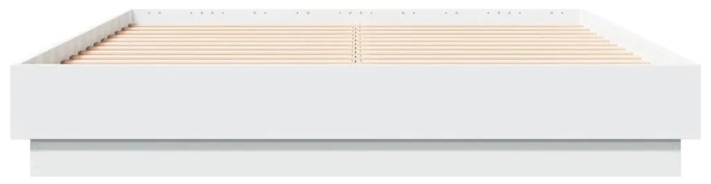 Estrutura de cama 135x190 cm derivados de madeira branco
