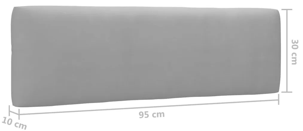 6 pcs conj. lounge paletes c/ almofadões pinho impregnado cinza