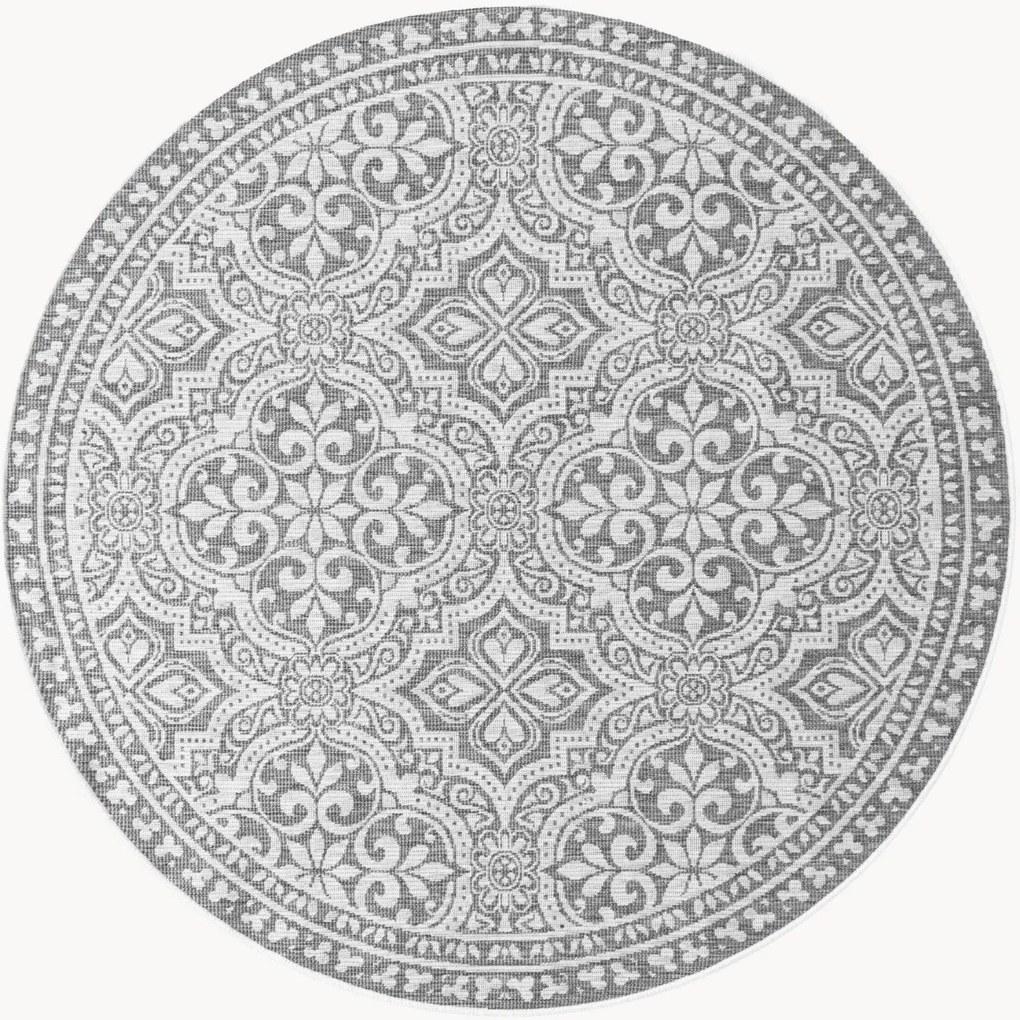 Tapete reversível de pelo curto para interior e exterior Duet Rosel