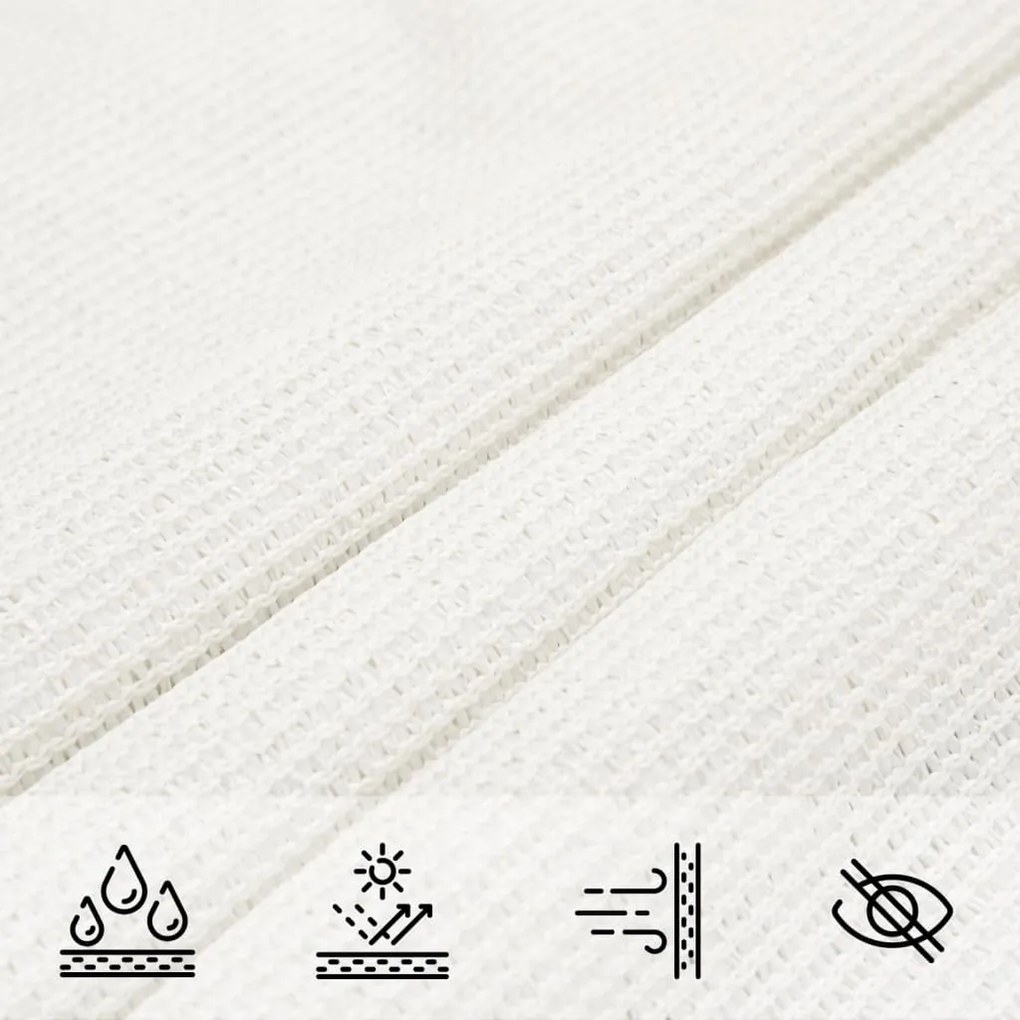 Para-sol estilo vela 160 g/m² 3,5x4,5 m PEAD branco