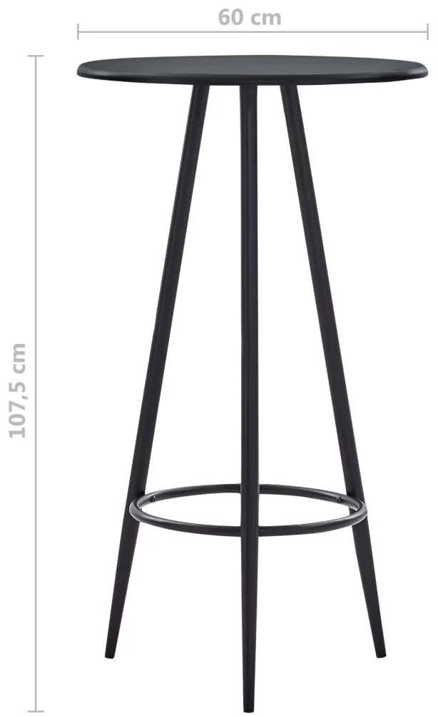 5 pcs conjunto de bar plástico preto