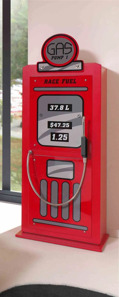 ARMARIO GUARDA ROUPA PARA CRIANÇAS BOMBA DE GASOLINA VERMELHO
