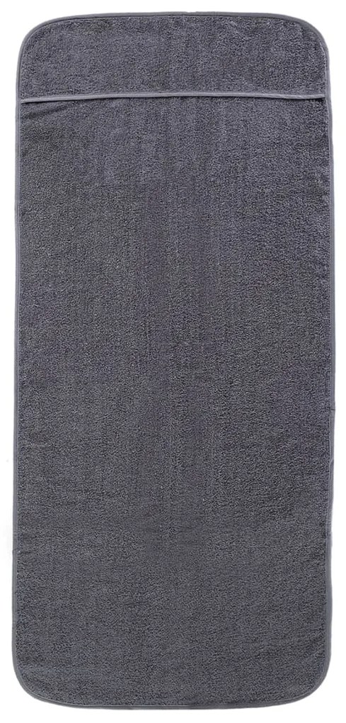 Toalhas de praia 2 pcs 60x135 cm tecido 400 GSM antracite