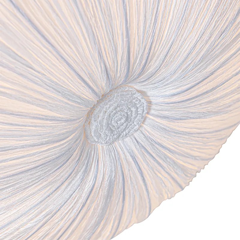 Candeeiro de teto design branco seda 60cm 5 luzes - Plu Design