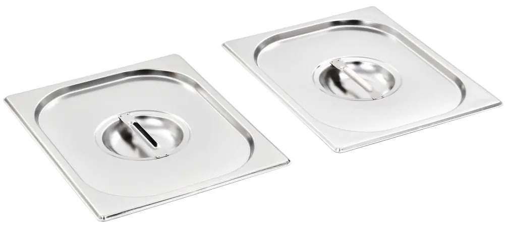 Tampas para recipientes comida GN 1/2 2 pcs aço inoxidável