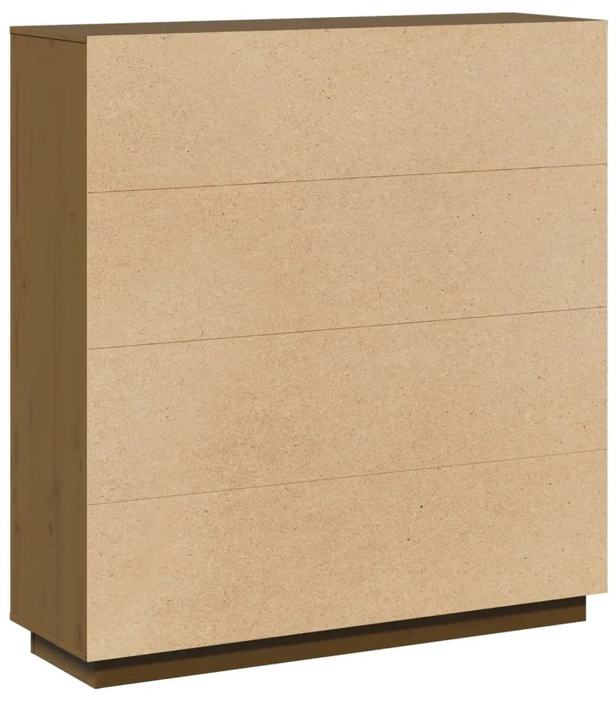 Aparador alto 110,5x35x117 cm pinho maciço castanho mel