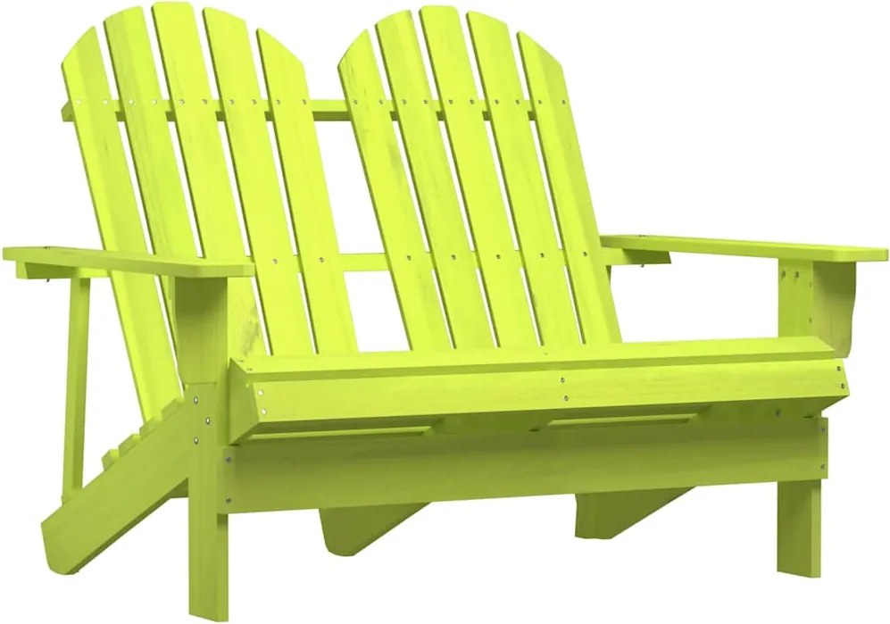 vidaXL Cadeira de jardim Adirondack 2 lugares abeto maciço verde