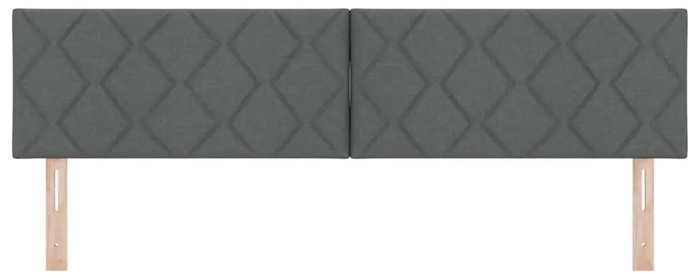 Cabeceira LED Design Blocos de Diamante Cinza Escuro 180 cm Tecido