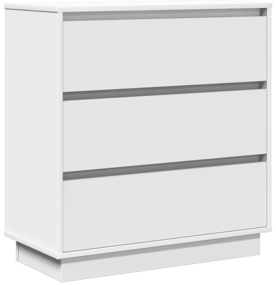 Criado-mudo vidaXL com LED Branco 71x34,5x75 cm Madeira de engenharia
