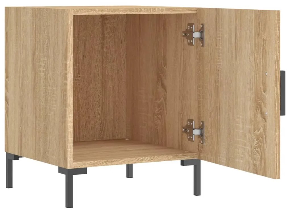 Mesa cabeceira 2pcs 40x40x50cm deriv. madeira carvalho sonoma