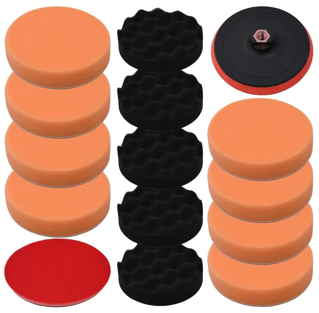 vidaXL 14 pcs conjunto de discos de polir 150 mm