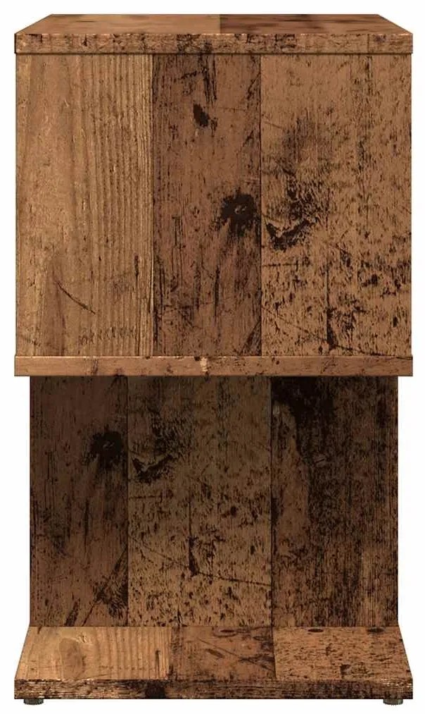 Mesa de cabeceira madeira velha 50x30x51,5cm madeira trabalhada