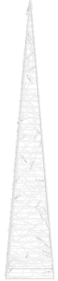 Cone de iluminação decorativo c/ LEDs azuis acrílico 60 cm