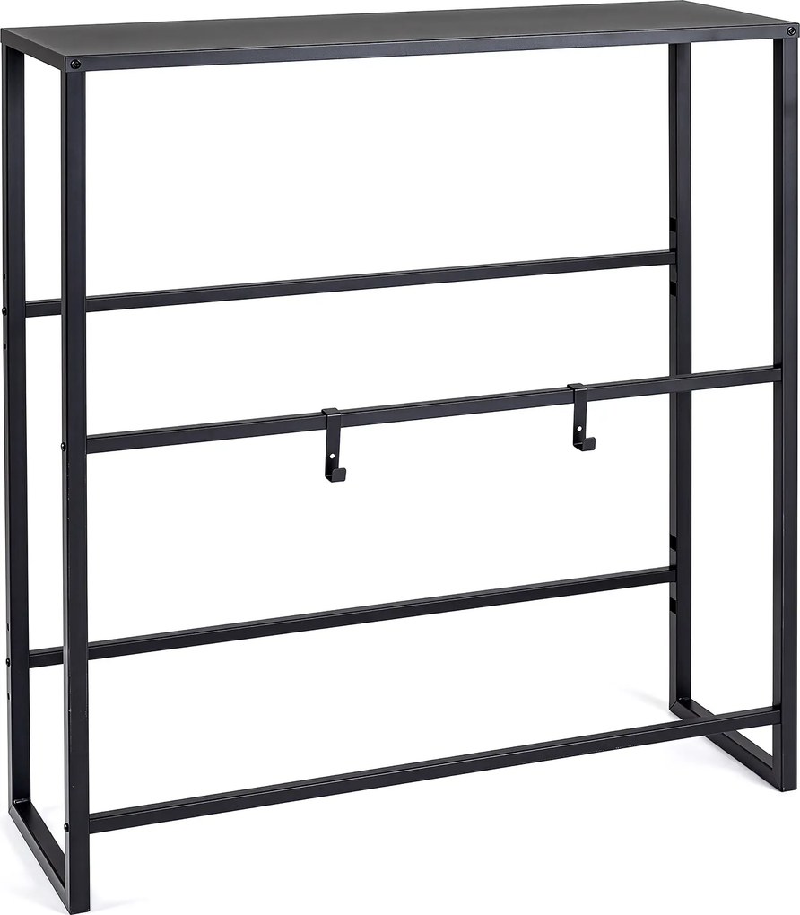 Estante para Caixas de Cerveja, 100 x 32 x 112 cm, Prateleiras Inclináveis, Preto