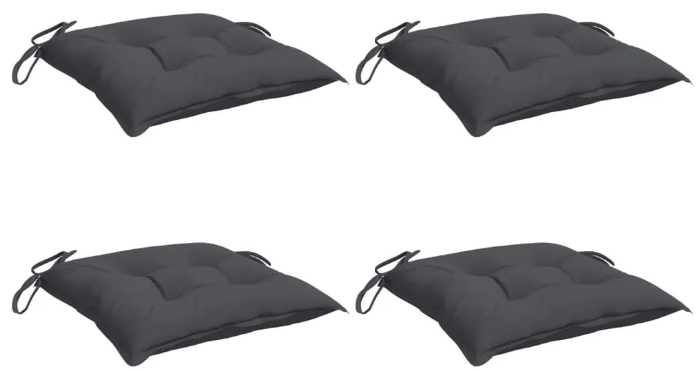 Almofadões de cadeira 4 pcs 50x50x7 cm tecido oxford antracite
