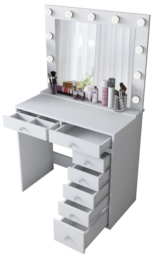 Mesa de Maquilhagem BJ115 – Branco – 90 cm x 153,4 cm x 44,5 cm