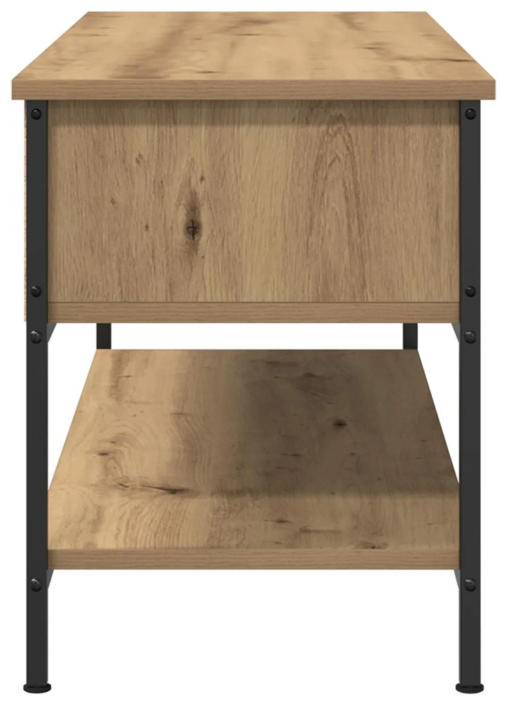 Estante de TV vidaXL Carvalho Artisan 100x35x45 cm Madeira e Aço