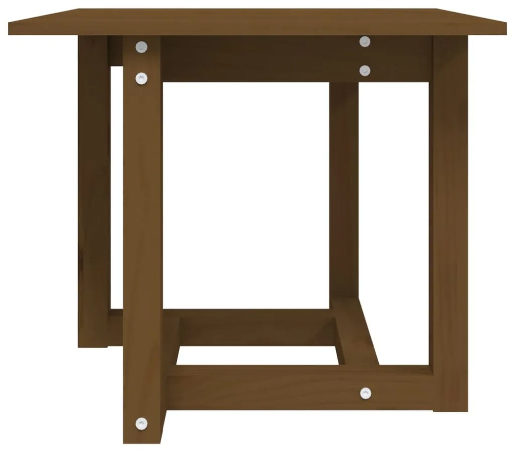 Mesa de centro 50x50x45 cm pinho maciço castanho mel