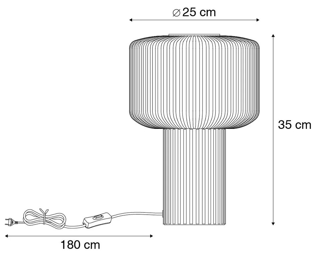 Candeeiro de mesa design vidro âmbar - Andro Design