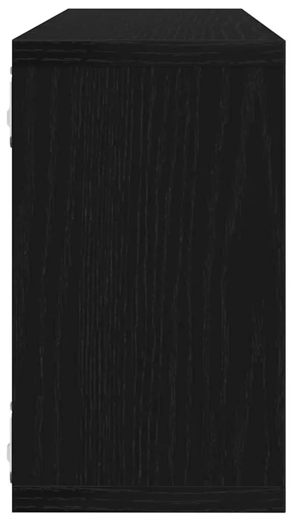 Prateleiras de Parede vidaXL - Conjunto de 2, Carvalho Preto, 80x15x26