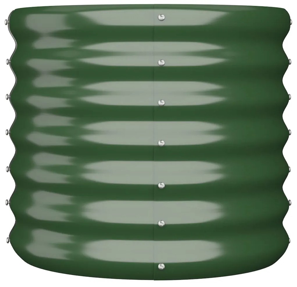 Vaso/floreira de jardim aço revestido a pó 40x40x36 cm verde