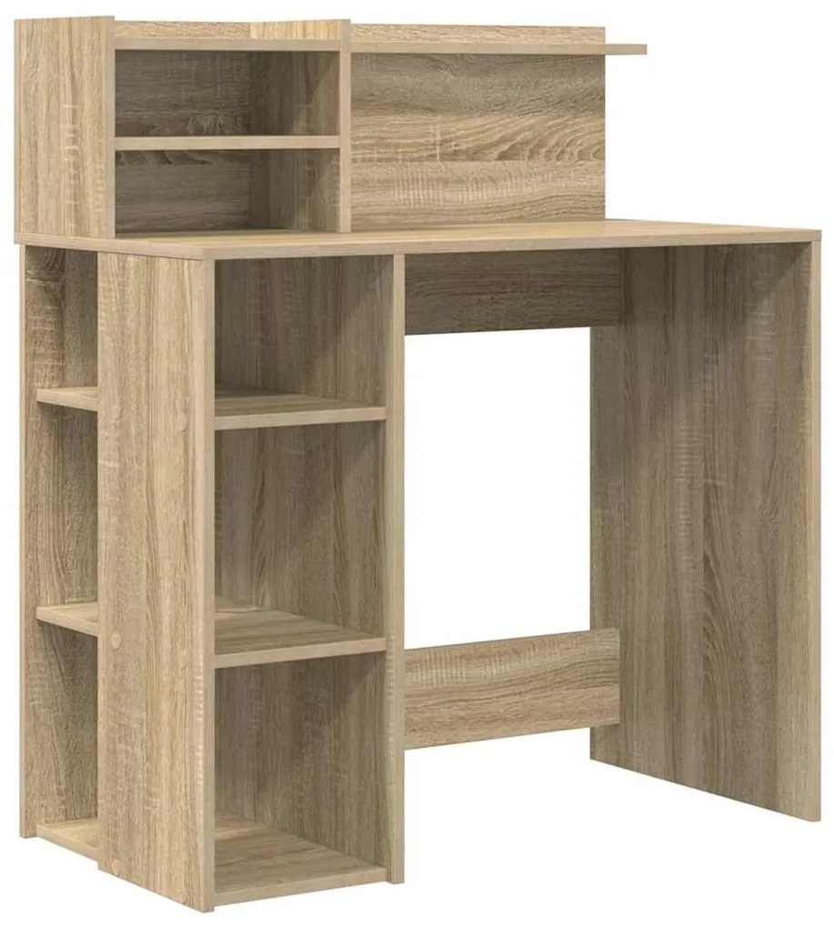 Mesa com Armazenamento Carvalho Sonoma 90x48x101.5 cm Madeira Engenhei
