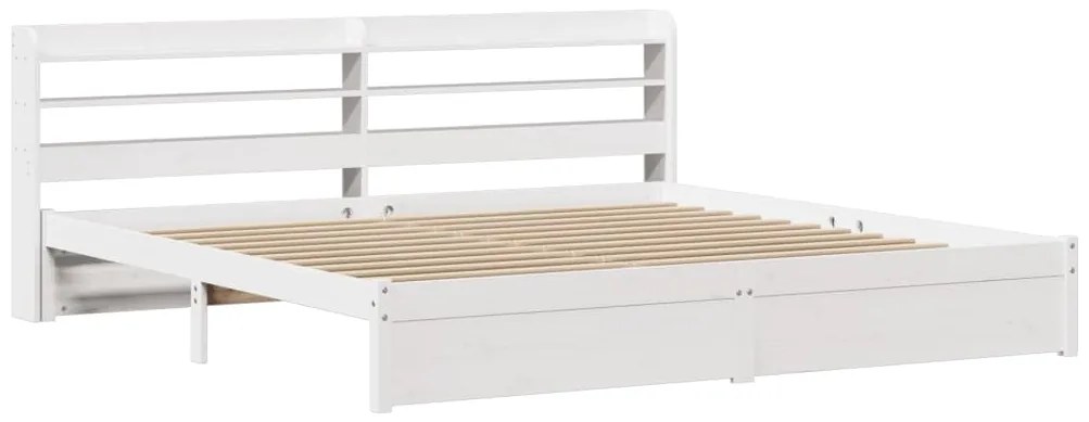 Estrutura de cama c/ cabeceira sem colchão 180x200 cm branco