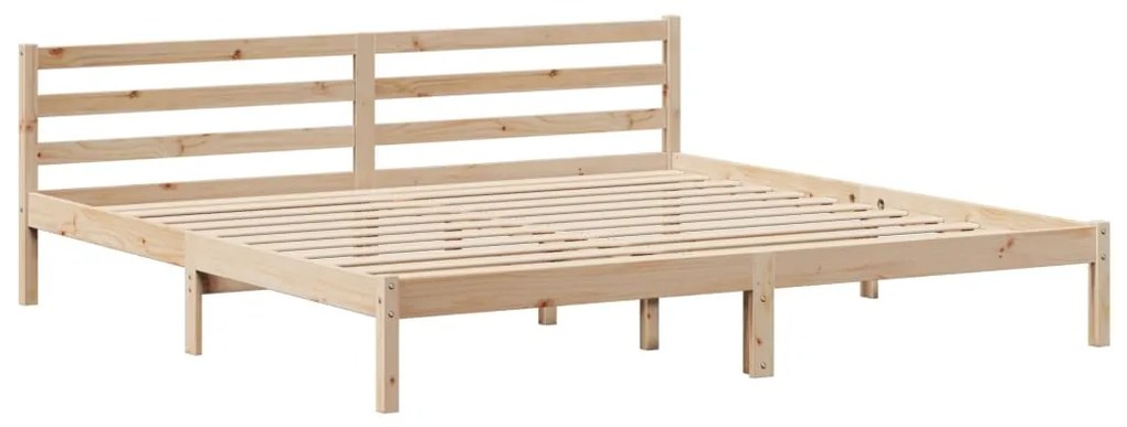 Cama com estante sem colchão 200x200 cm pinho maciço