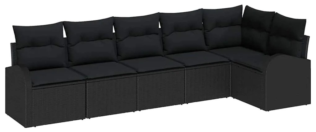 Conjunto de Sofá de Jardim em 6 Peças com Almofadas de Rattan Sintétic