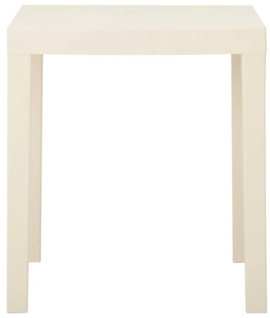 Mesa de jardim 79x65x72 cm plástico branco