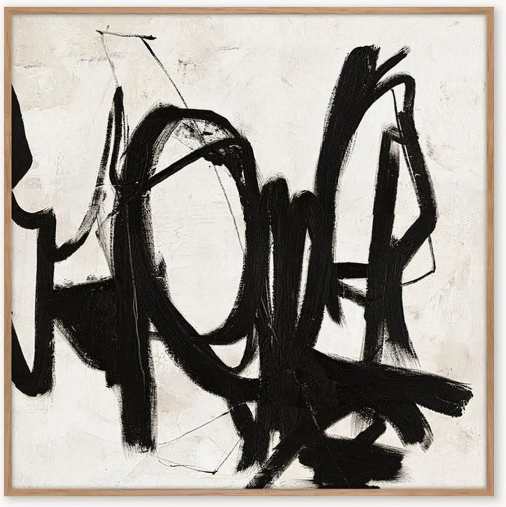 Quadro em tela pintado à mão com moldura Playblack